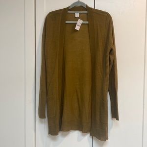 J. Crew fine knit alpaca long cardigan olive size medium NWT
